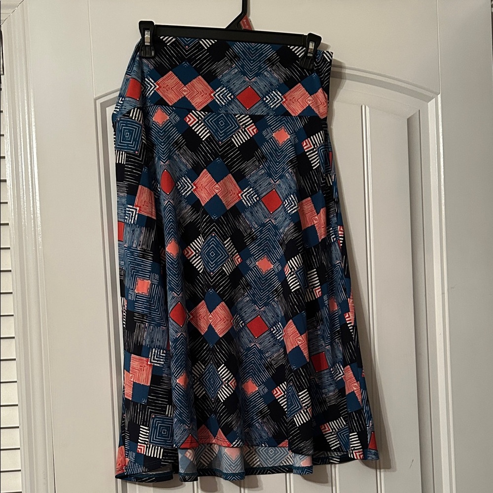 LuLaRoe A-Line Skirt - Black, Blue, Pink